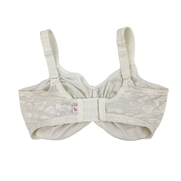Wacoal White Floral Lace Awareness Full Coverage Underwire Bra Size 34DDD - Picture 3 of 5